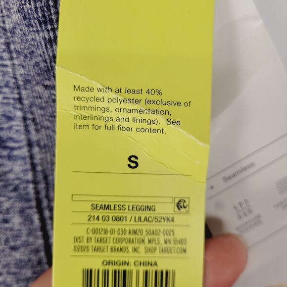 New All in Motion violet ombre seamless leggings size small - Picture 4 of 10